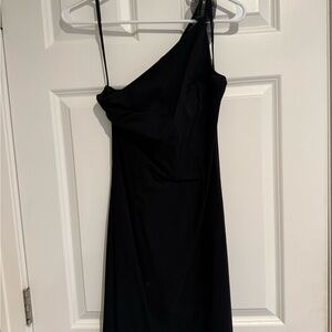 Express Black One-Shoulder Dress